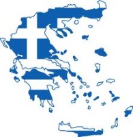 Greece flag map