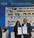 Jacqueline Woods, Global VP STG at IBM accepting the award from CEO Tom Tabor