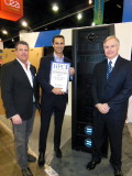 Jeff Hyman, President and Gp Publisher presents the award to Xyrayex SVP & GM Ken Claffey and CEO Ernest Sampias