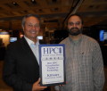 Berk Geveci, Director of Scientific Computing at Kitware accepting the Editors Choice award for Best HPC visualization product or technology