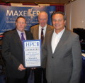 Glenn Rosenberg, VP of Operations and Mike Flynn, Chairman, of Maxeler Technologies accepting the Editors Choice award for Best use of HPC in financial services from Tom Tabor