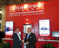DDN COO Erwan Menrad is congratulated by Tabor Communications and HPCwire CEO and Founder Tom Tabor