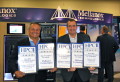 Tom Tabor, CEO and Founder of Tabor Communications and HPCwire and Mellanox CEO Eyal Waldman display Mellanox's HPCwire Readers and Editor's Choice Awards recieved for 2012