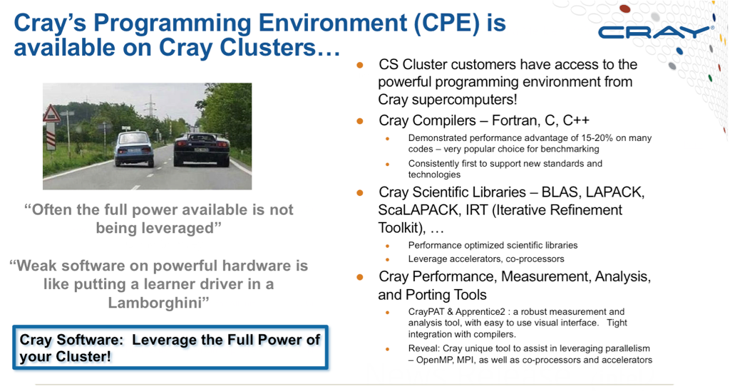 Cray Programming Environment slide 2015
