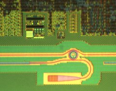 Electrical signals are encoded on light waves in this optical transmitter consisting of a spoked ring modulator, monitoring photodiode (left) and light access port (bottom), all built using the same manufacturing steps and alongside transistor circuits that control them (top)