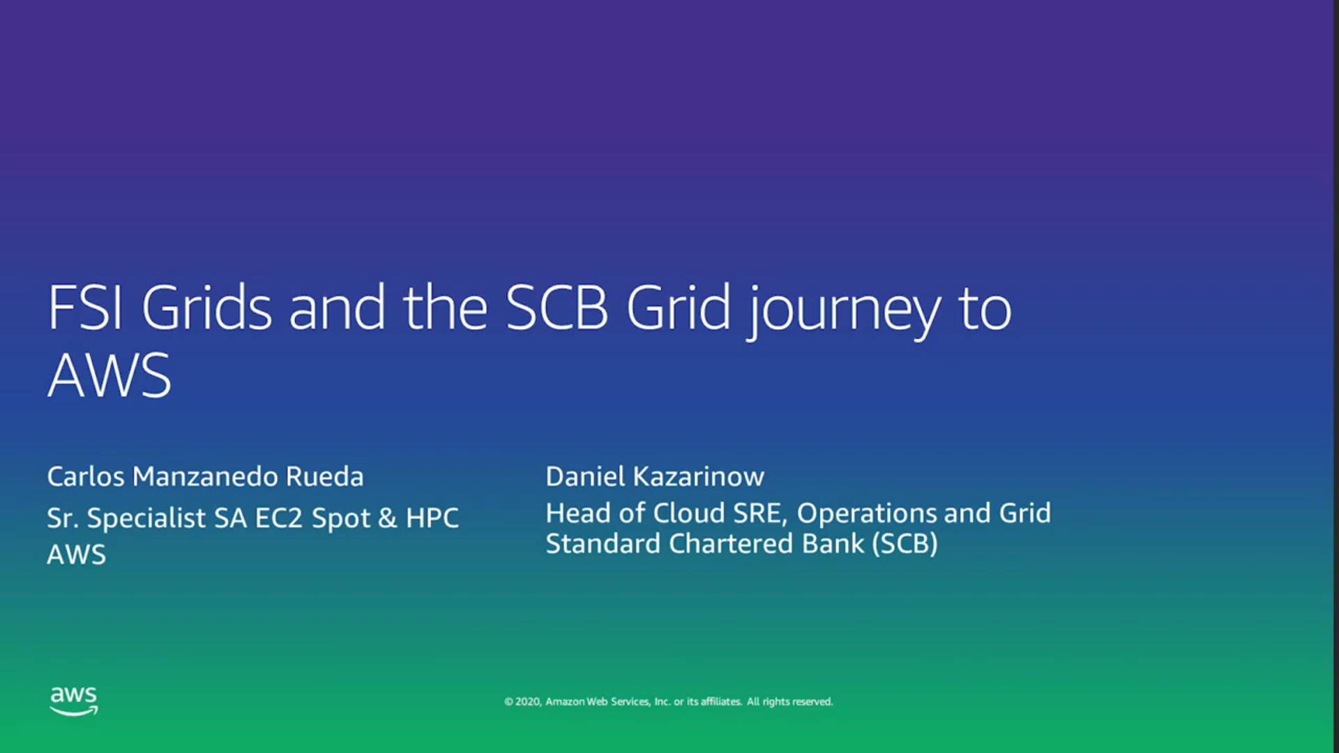FSI Grids and Standard Chartered Bank’s Journey to AWS
