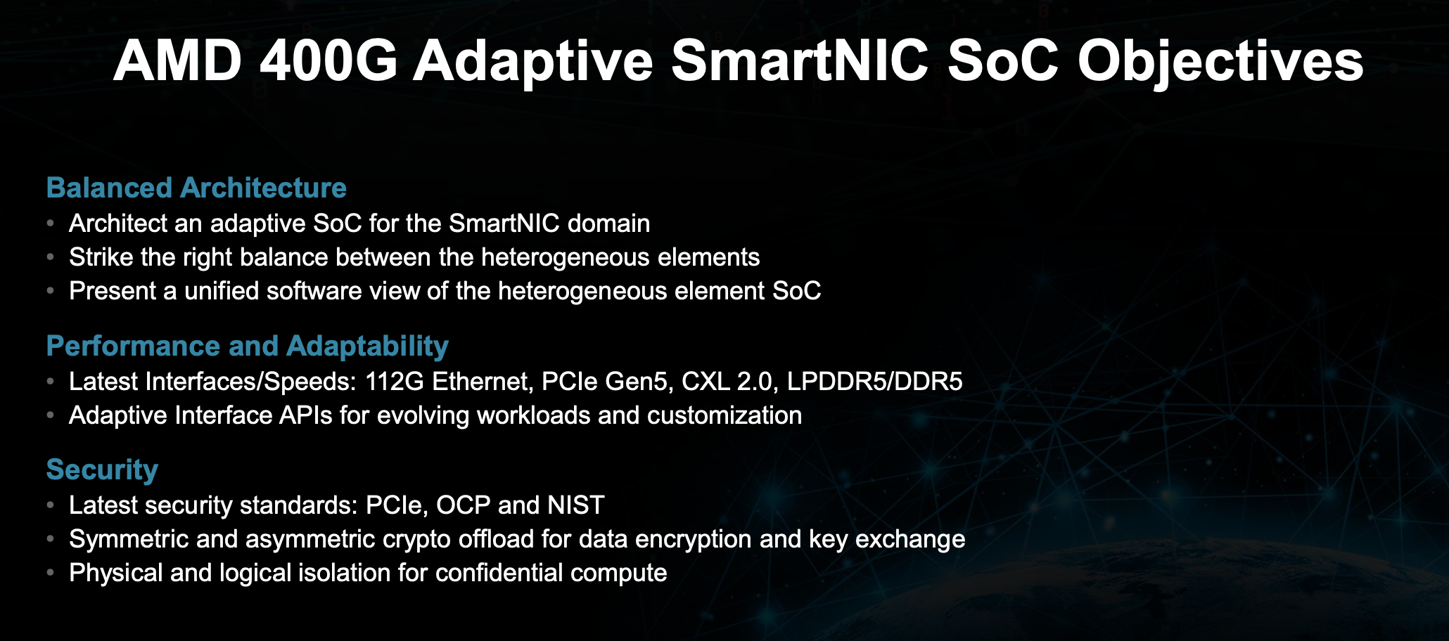 AMD Previews 400 Gig Adaptive SmartNIC SOC at Hot Chips