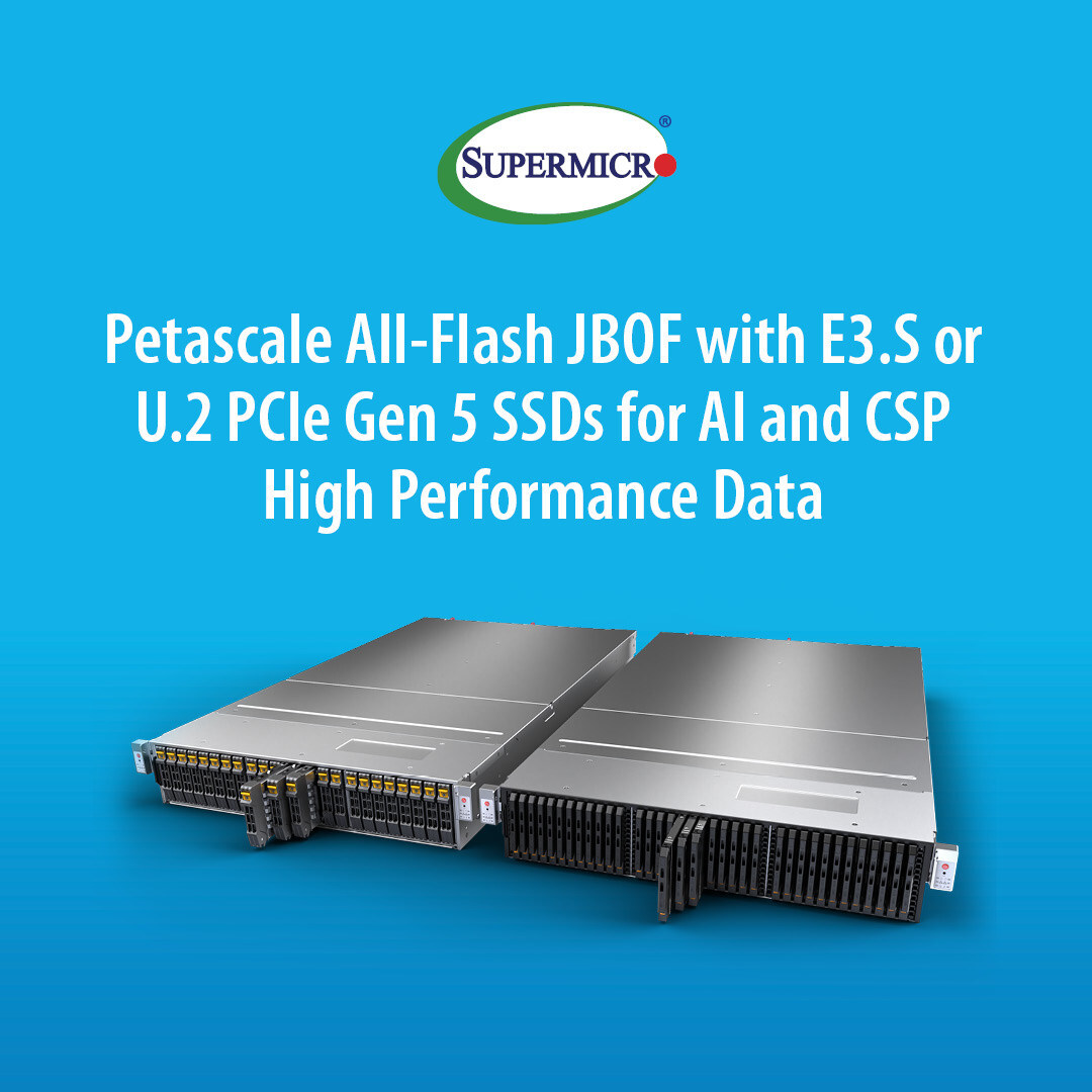 Supermicro Introduces JBOF Storage Platform Powered by NVIDIA 